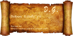 Dobos Gibárt névjegykártya